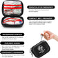 Mini First Aid Kit - 150 Piece Small Waterproof Hard Shell Medical Kit for Home, Car, Travel, Camping, Truck, Hiking, Sports, Office, Vehicle & Outdoor Emergencies (Black)
