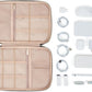 NISHEL Travel Cord Organizer Case, Tech Electronic Bag, Essentials for Charger, Cable, Phone, Hard Drive, USB, SD Card, Rosewood-Pink