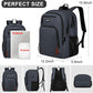 School Backpack for Teen Boys & Girls - 8 Compartments Water Resistant Bookbag with Large Laptop Sleeve | 15.6 Inch Anti-Theft College Student Backpack, Black
