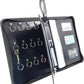 Leather Zippered Key Case,Key Organizer 12-Key Hooks Portable Key Cabinet Document Organizer Business Card Holder Tablet Sleeve for Real Estate Sales,Hotel Executives,Car Service A4 Size,Black