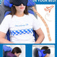 Travel Pillow Airplane Foot Hammock Set, Airplane Pillows with 3D Eye Mask for Sleeping, 360° Support Plane Head Strap, Long Flights Essentials, Stop Bobblehead and Travel Foot Rest Leg Relief