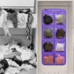 Dual-Sided Hanging Closet Organizer for Socks Underwear Bra Kids Storage Organizer for Baby Clothes Toddler Shoes with 26 Pockets (Purple-Clear Pockets)