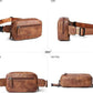 2L Fanny Packs Everywhere Belt Bag Small Fashion Crossbody Waist Pack Faux Leather Waterproof Sling Chest Bag For Women Trendy Brown