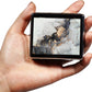 Silver Vintage Pill Box 7 Day Metal Pill Box with Mirror and 8 Compartments Cute Travel Pill Organizer for Purse (Black Gold Abstract Marble)