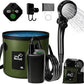 Portable Shower for Camping, 6000mAh Rechargeable Camp Shower Pump with Large Capacity Foldable Bucket, Filtered Shower Head, Outdoor Camping Shower Kit for Travel, Pet Bath, Car Washing