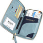 Rowgins Rfid Blocking Passport Holder Wallet, Rowgins Rfid Passport Holder with Zipper, PU Leather PassportHolder for Travel (SKY BLUE)