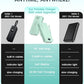 Portable Power Bank, 20000mAh 22.5W USB C Fast Charging Power Bank with Built-in Cables & Wall Plug, External Battery Pack with LED Display, Ultimate Travel Essential for iPhone, iPad, Samsung Green