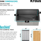 KRAUS Kore Workstation 27-inch Undermount 16 Gauge Black Stainless Kitchen Sink, Single Bowl Kitchen Sink in PVD Gunmetal Finish with Accessories, KWU110-27-PGM
