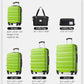 LONG VACATION Carry On Luggage 20 Inch, Luggage Sets 3 Piece with Spinner Wheels & YKK Zipper TSA Lock, ABS+PC Hardside Suitcase Lightweight Travel Luggage (APPLE GREEN, 20 Inch)