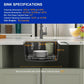 Dcolora 18 Inch Quartz Composite Black Wet Bar Sink Undermount Small Prep Granite Composite Kitchen Sink RV Single Bowl Under Counter, 18"x 16", DC-GU7746