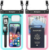 [Up to 10"] Large Waterproof Phone Pouch Bag - 2 Pack Waterproof Phone Case for iPhone 16 15 14 Pro Max Galaxy S25 S24 Ultra, IPX8 Cellphone Water Protector Pouch Beach Essentials Travel Must Haves