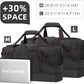 ZOMFELT Travel Duffle Bag for Men, Waterproof Canvas Overnight Duffel Bag with Removable Dividers & Shoe Compartment, Carry On Weekender Gym bag, Multi-Pocket & Vintage Design (Washed Black) - Roamly