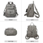 PU Leather Backpack Purse for Women Fashion Multipurpose Design Handbag Ladies Shoulder Bags Travel Backpack Grey