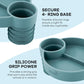 Silicone Cup Holder Tray for Car Seat, Booster Seat, Stroller - Carseat Cup Holder Snack Tray - Car Seat Tray for Kids Travel - Cup Holder Food Tray - Toddler Car Seat Accessories - Sharkskin 1 Pack