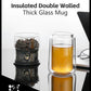 ZENS Cool Glass Teapot with Infuser, Smart One Touch Tea Maker for Loose Tea Diffusers with Insulated Mug and Portable Tea Kits, Enchanted Teapot Alternatives for Tea Lover Gifts