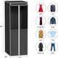 Univivi Garment Bags for Hanging Clothes, 2 Pack Large Clothes Storage Bags Closet Organizer with Clear Window, Premium Hanging Garment Storage Bag for Suits, Coats, Dresses, 54" (Dark Grey)