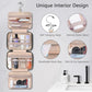 Wedama Toiletry Bag for Women, Hanging Travel Toiletry Bag with Jewelry Organizer Compartment Large Makeup Bag, PVC Waterproof Cosmetic Travel Bag for Travel Business Trips Camping Bathroom, Black - Roamly