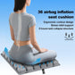 Grey Travel Seat Cushion – Portable Inflatable 3D Air Cell Seat Cushion for Long Flights, Car, Office, Wheelchair, Ergonomic Design for Tailbone Relief & Compact Support