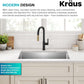 Kraus Kitchen Sinks Undermount - 32 Inch Stainless Steel Kitchen Sink, 60/40 Double Bowl, 16 Gauge, Model KHU103-32