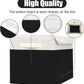 Large 17" 42 Quarts Collapsible Stackable Storage Bins with Lids [3-Pack] Foldable Fabric Linen Storage Boxes Cube, Closet Organizer Baskets with Label for Home (16.7 x 12 x 12", Black & White)