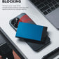 VULKIT Pop up Card Holder Minimalist Credit Card Holder RFID Blocking Slim Metal Card Case for Men or Women(Navy)