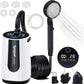 Spopal Portable Shower for Camping, [Upgraded] 10000mAh Rechargeable Camping Shower with 5 Adjustable Speeds,Premium LED Display, IPX8 Waterproof Outdoor Shower Kit for Hiking, Car, Pet, Travel