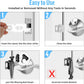 Upgraded Portable Door Lock & Door Stop Alarm, TOWODE Dual Protection Security Door Kit, Portable Door Lock for Travel Essential, for Traveling Hotel Home Apartment College House