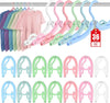 36 Pcs Travel Hangers Portable Foldable Travel Hanger Organizer, Plastic Cruise Ship Essentials Clothes Folding Hangers for Camping Flying RV Europe Vacation Essentials Suitcase, Pastel Multi