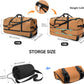110L/140L Expandable Soft-Sided Foldable Duffle Bag with 2 Rubber Wheels,Packable 32” Rolling Carry-On with Multi-Pockets & Compartments,Coffee - Roamly