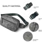 2L Fanny Packs Everywhere Belt Bag Small Fashion Crossbody Waist Pack Faux Leather Waterproof Sling Chest Bag For Women Trendy Grey