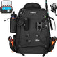 Kalkal Fishing Tackle Backpack, 51L Water-Resistant Fishing Backpack with Cooler & 4 Rod Holder, Sunglasses Pocket, Fishing Tackle Bag Storage Fishing Gear, Fishing Gifts for Men Father