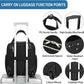 EMPSIGN Underseat Carry On Wheeled - 16" Carry on Bag with Wheels Multi-functional Lightweight Rolling Bag Overnight Weekender Small Suitcase for Women Men Travel Business, Black-Gold Zipper