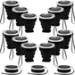 12 Pcs Silicone Collapsible Cup 7.04 oz Folding Camping Travel Collapsible Coffee Cup Portable Reusable Expandable Drinking with Lids for Outdoor Hiking
