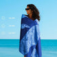 2 Pack Microfiber Lightweight Thin Beach Towel Sand Free Quick Dry Super Absorbent Large Towels for Swimming Pool Yoga Gym Travel Vacation Beach Accessories Essentials for Adults