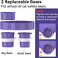 [2 Packs] Kids Car Seat Tray, Travel Tray with Cup Holder for Toddler Baby, Kids Car Seat Food Snack Organizer for Road Trip, Stroller snack Organizer Travel Must Haves (Purple, 2 PCS)