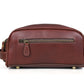 10" Premium Leather Toiletry Travel Pouch With Waterproof Lining | King-Size Handcrafted Vintage Dopp - Kit Gift for Father's Day By Aaron Leather Goods - Roamly