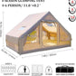 Inflatable Camping Tents 8-10 Person,129 Square Feets Large Inflatable Camping Tent with Stove Jack,Blow up Tent with Mesh Windows & Pump