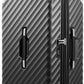 LUGGEX Trunk Luggage,KVT Expandable PC Hard Shell Medium Checked 24 Inch Suitcase with Shock - Absorbing Wheels & TSA Lock(EX-Pro,Charcoal Metallic,24 inch,72L - 80L)