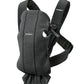 BabyBjörn Baby Carrier Mini, Charcoal Gray, 3D Jersey | Infant Carrier (7-25 lbs), Ergonomic, Easy-to-Use