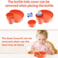 [2 Packs] Kids Car Seat Tray, Travel Tray with Cup Holder for Toddler Baby, Kids Car Seat Food Snack Organizer for Road Trip, Stroller snack Organizer Travel Must Haves Toddler Must Haves (Orange)