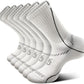 BULLIANT Compression Socks for Men 6Pairs, Athletic Crew Socks Cushioned For Men Sports Running-Arch Support