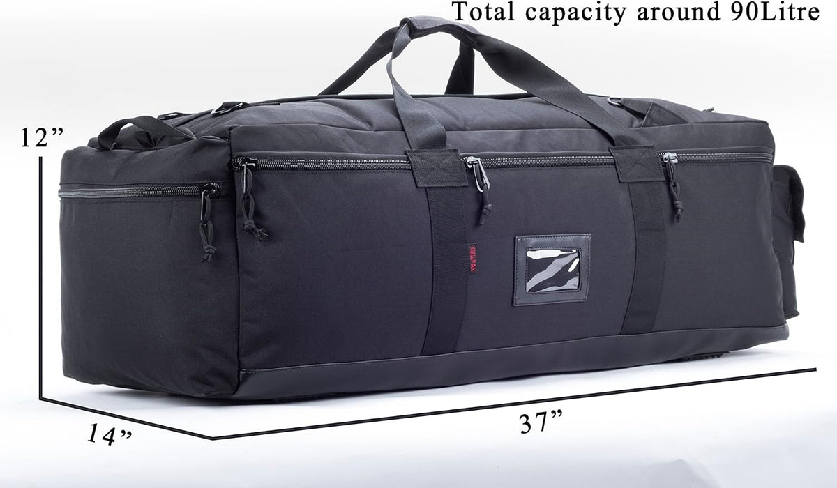 Large Military Duffle Bag Tactical Gear Load Out Bag Deployment Cargo Bag Travel Sports Equipment Duffel Luggage Bag with Backpack Straps 90L - Roamly