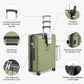 Kono 20 Inch Expandable Carry On Luggage with Spinner Wheels, Durable Hardside Luggage with Hidden Cup Holder, Lightweight Hard Shell Carry On Suitcase Airline Approved with TSA Lock(Green)