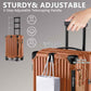 Joyway 20in Carry On Luggage with Cup Holder and USB Port, 25% Expandable Capacity, Smart Suitcase Set with Anti Slip Wheels and Handbag, Perfect for Men and Women (Brown, Carry-On 20-Inch Handbag)