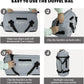 Waterproof Motorcycle Duffel Bag Roll Top Dry Duffel Bag with Quick-fixed Straps for Rafting, Boating, Kayaking, Travel, 50L(Grey) - Roamly