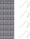28 Mesh Pockets Hanging Shoe Organizer, Over the Door Shoe Organizer，Closet Storage Holder for Back of Door Storage Holder for Back of Door(Grey)