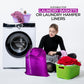 Laundry Bag with Locking Closure Drawstring – Extra Large Heavy Duty 100% Nylon, Large & Foldable Clothes Sack – Lightweight Dirty Laundry Organizer for Travel, Dorm, Gym – L 40" x H 50" (PURPLE)