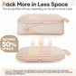 Veken 9/11 Set Compression Packing Cubes for Travel Essentials,Compressible Expandable Large Luggage Suitcase Organizer Bags for Clothing,Durable Space Saver Storage Bags with Toiletry Bags(Beige)