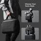 ALPAKA Elements Tech Brief Pro 12L -3-in-1 Recycled Fabric Laptop Briefcase Backpack for 16" Laptop, Anti-Theft Secure with Luggage Pass-Through, Water-Resistant, Fits Tech & Business Essentials,Black