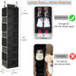 2 Pack Large-Sized Hanging Shoe Organizer 8-Shelf, Hanging Closet Organizer with 8 Side Pockets, Wider Hanging Shelves for Storage Shoes Clothes 9" W × 11.8" D× 48" H, Black.